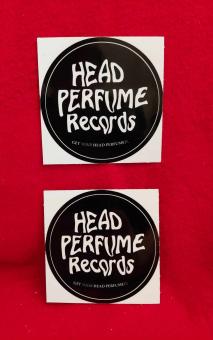 Head Perfume Sticker (2 Stück) rund / schwarz, weiß 